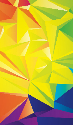 Fensterrollo mit buntem Origami-Muster