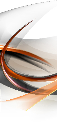 Fensterrollo innen mit orangefarbenem Linienmuster
