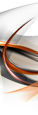 Fensterrollo innen mit orangefarbenem Linienmuster