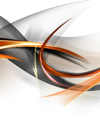 Fensterrollo innen mit orangefarbenem Linienmuster