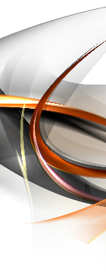 Fensterrollo innen mit orangefarbenem Linienmuster