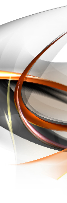 Fensterrollo innen mit orangefarbenem Linienmuster