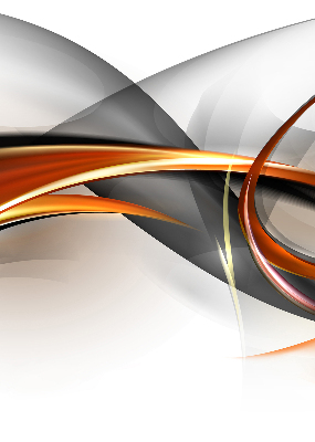 Fensterrollo innen mit orangefarbenem Linienmuster