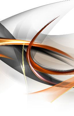 Fensterrollo innen mit orangefarbenem Linienmuster