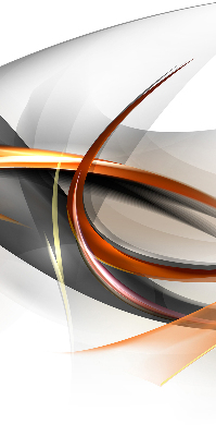 Fensterrollo innen mit orangefarbenem Linienmuster