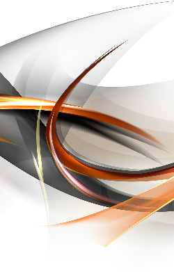 Fensterrollo innen mit orangefarbenem Linienmuster