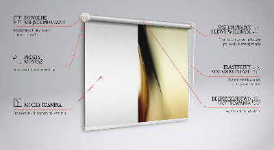 Rollo Fenster in gelber Abstraktion