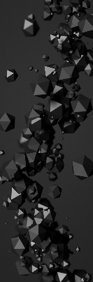 Fensterrollo innen in der Ausführung herabfallende Klumpen