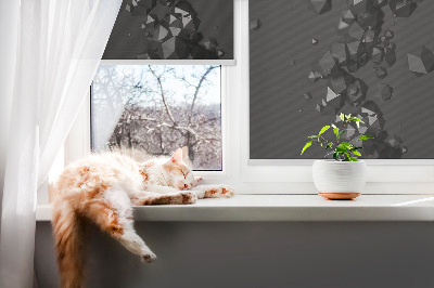 Fensterrollo innen in der Ausführung herabfallende Klumpen