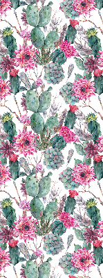Fensterrollo mit Kaktusblüten-Motiv