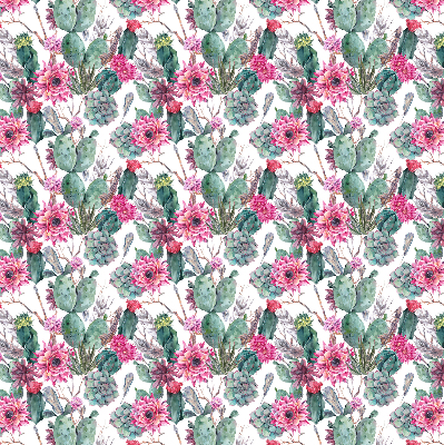 Fensterrollo mit Kaktusblüten-Motiv