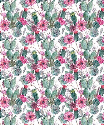 Fensterrollo mit Kaktusblüten-Motiv