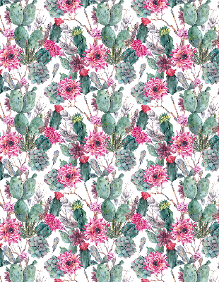 Fensterrollo mit Kaktusblüten-Motiv