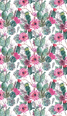 Fensterrollo mit Kaktusblüten-Motiv