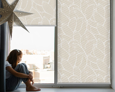 Fensterrollo mit Blättermuster