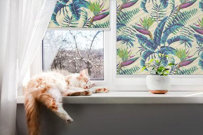 Rollo Fenster tropische pflanzen