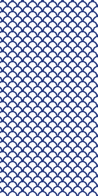 Fensterrollo in blauen Schuppenoptik