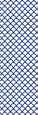 Fensterrollo in blauen Schuppenoptik