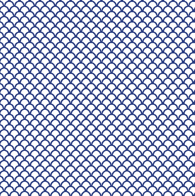 Fensterrollo in blauen Schuppenoptik