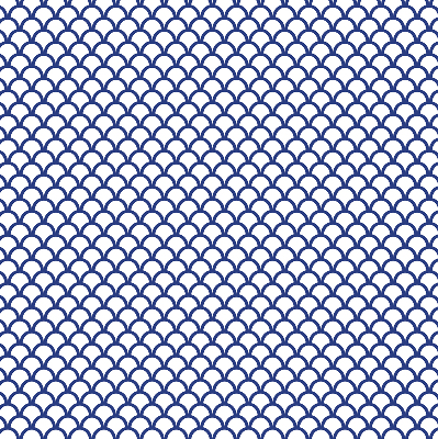Fensterrollo in blauen Schuppenoptik