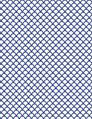 Fensterrollo in blauen Schuppenoptik
