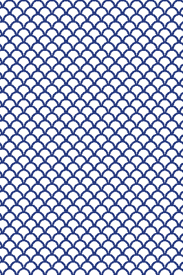 Fensterrollo in blauen Schuppenoptik