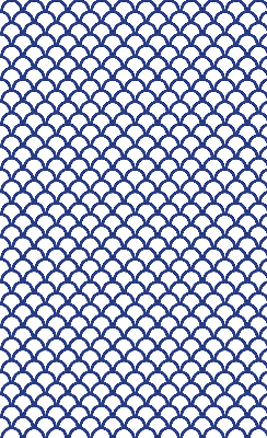 Fensterrollo in blauen Schuppenoptik