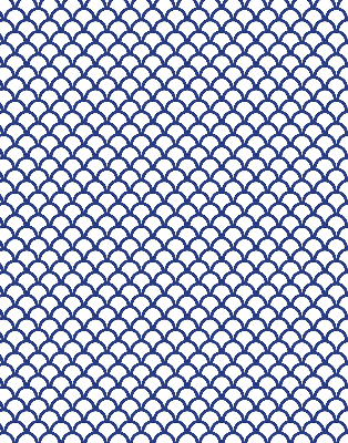 Fensterrollo in blauen Schuppenoptik