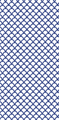 Fensterrollo in blauen Schuppenoptik
