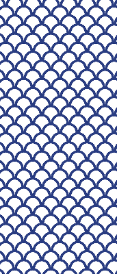 Fensterrollo in blauen Schuppenoptik