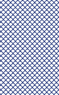 Fensterrollo in blauen Schuppenoptik