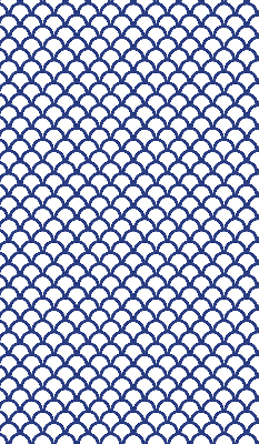 Fensterrollo in blauen Schuppenoptik