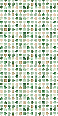 Rollo Fenster in grüner Farbe und mit Kreismuster