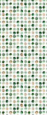 Rollo Fenster in grüner Farbe und mit Kreismuster