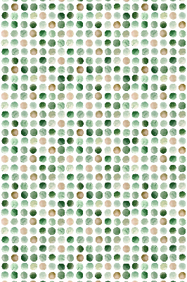 Rollo Fenster in grüner Farbe und mit Kreismuster
