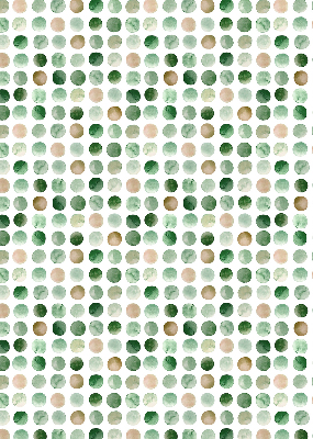 Rollo Fenster in grüner Farbe und mit Kreismuster
