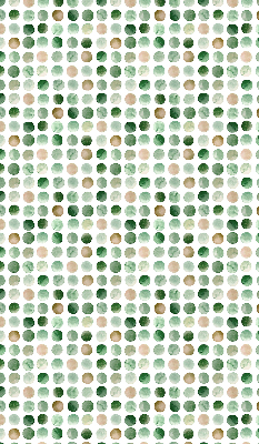 Rollo Fenster in grüner Farbe und mit Kreismuster
