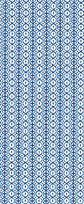 Fensterrollo in blauen Formen
