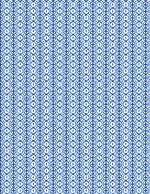 Fensterrollo in blauen Formen