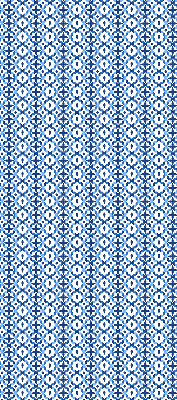 Fensterrollo in blauen Formen