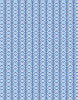 Fensterrollo in blauen Formen
