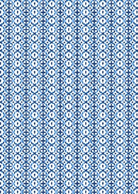 Fensterrollo in blauen Formen