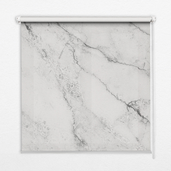 Rollo Fenster in grauer Marmoroptik