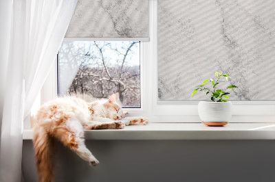 Rollo Fenster in grauer Marmoroptik