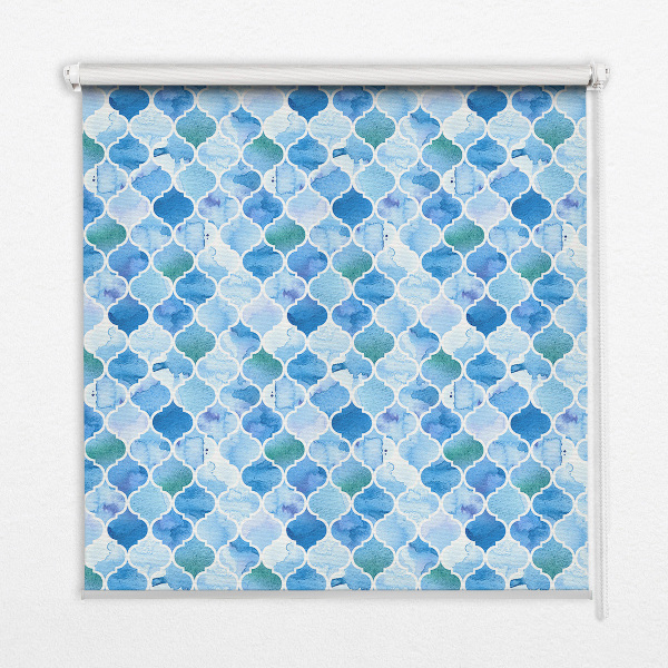 Fensterrollo mit Lampenmuster