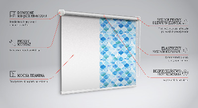 Fensterrollo mit Lampenmuster