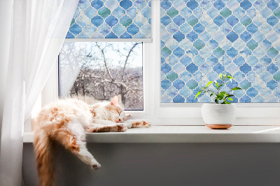 Fensterrollo mit Lampenmuster