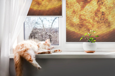 Rollo Fenster in gelber Farbe