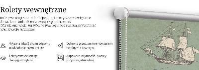 Fensterrollo mit Ozeankarte