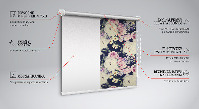 Fensterrollo innen in der Ausführung Rosen